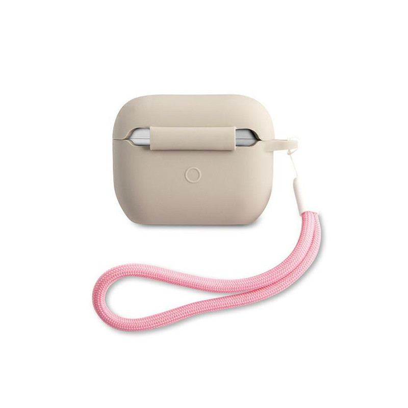 Guess Silicone Vintage dėklas, skirtas AirPods Pro – pilkas ir rožinis