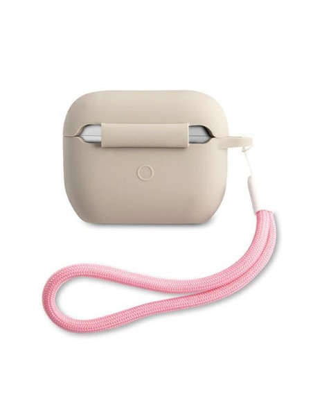 Guess Silicone Vintage dėklas, skirtas AirPods Pro – pilkas ir rožinis
