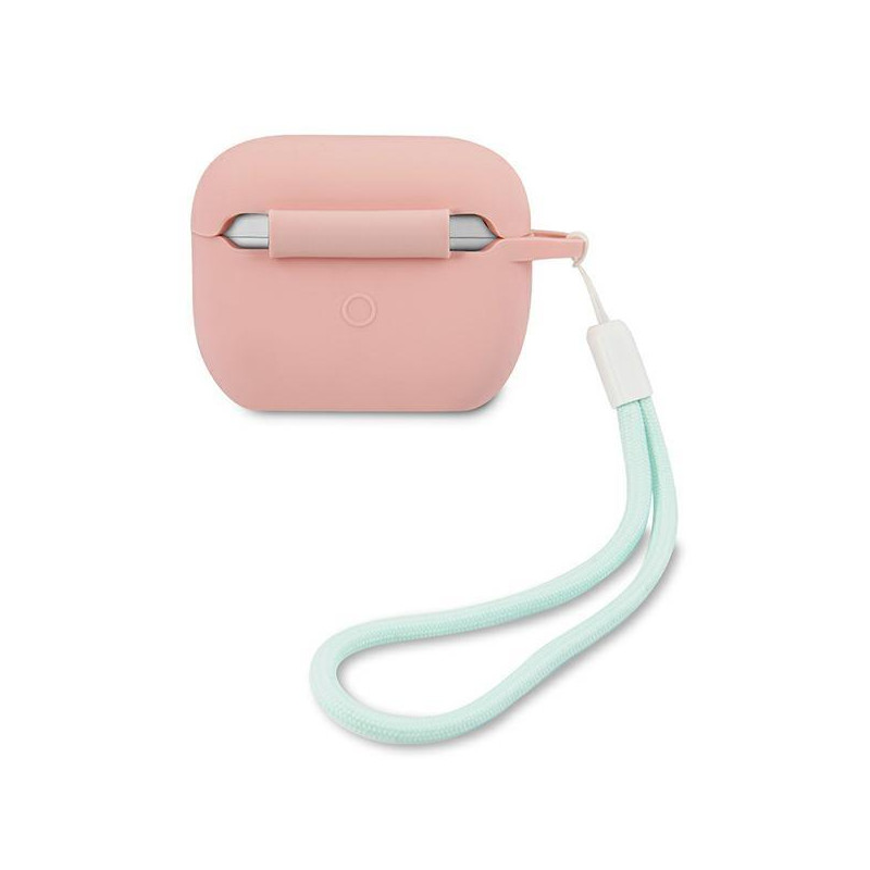Guess Silicone Vintage dėklas, skirtas AirPods Pro – rožinė ir žalia