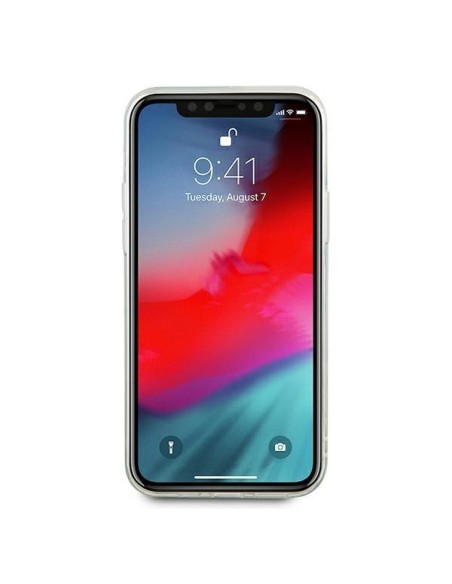 Guess Glitter Vintage Script dėklas, skirtas iPhone 12 Pro Max – mėlynas Guess Glitter Vintage Script dėklas, skirtas iPhone 12 Pro Max – mėlynas