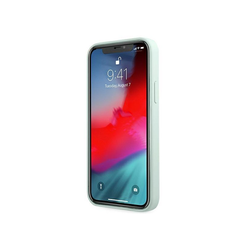 Guess Silicone Vintage dėklas, skirtas iPhone 12 Pro Max - mėlynos ir rožinės spalvos