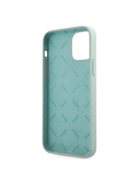 Guess Silicone Vintage dėklas, skirtas iPhone 12 Pro Max - mėlynos ir rožinės spalvos Guess Silicone Vintage dėklas, skirtas iPhone 12 Pro Max - mėlynos ir rožinės spalvos
