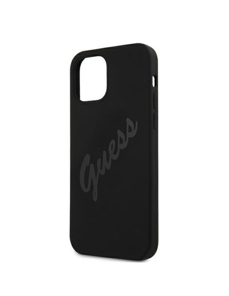 Guess Script Vintage dėklas, skirtas iPhone 12 Pro Max - juodas Guess Script Vintage dėklas, skirtas iPhone 12 Pro Max - juodas