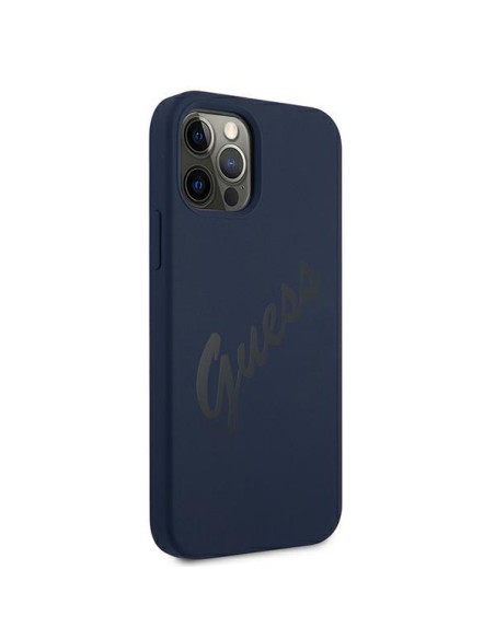 Guess Script Vintage dėklas, skirtas iPhone 12 Pro Max - mėlynas Guess Script Vintage dėklas, skirtas iPhone 12 Pro Max - mėlynas