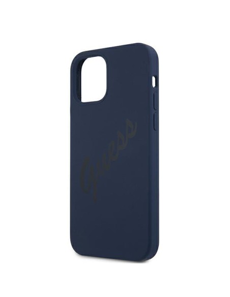 Guess Script Vintage dėklas, skirtas iPhone 12 Pro Max - mėlynas Guess Script Vintage dėklas, skirtas iPhone 12 Pro Max - mėlynas