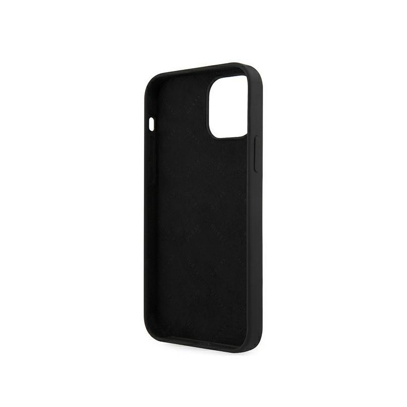 Guess Silicone Vintage dėklas, skirtas iPhone 12 Pro Max - juodai baltas