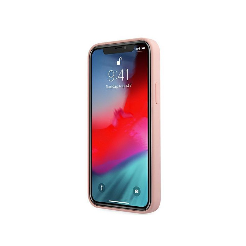 Guess Silicone Vintage dėklas, skirtas iPhone 12 Pro Max - rožinė ir žalia