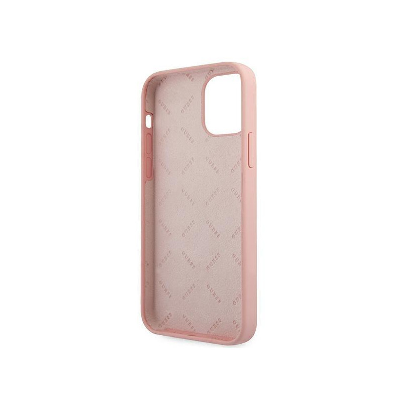 Guess Silicone Vintage dėklas, skirtas iPhone 12 Pro Max - rožinė ir žalia