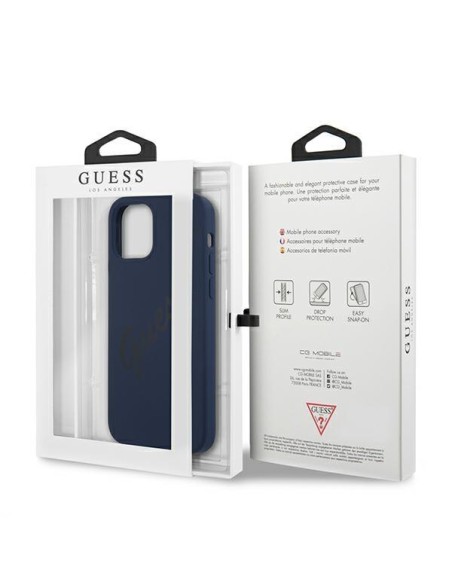 Guess Script Vintage dėklas, skirtas iPhone 12 / iPhone 12 Pro - mėlynas Guess Script Vintage dėklas, skirtas iPhone 12 / iPhone 12 Pro - mėlynas