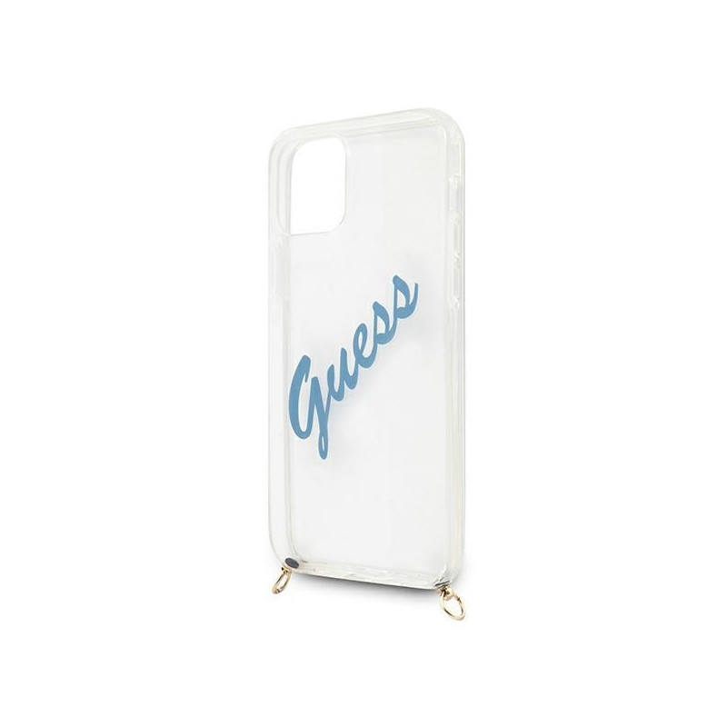 Guess Script Vintage dėklas iPhone 12 mini - mėlynas