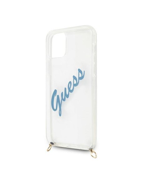 Guess Script Vintage dėklas iPhone 12 mini - mėlynas