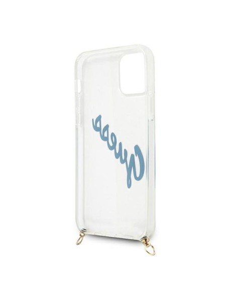 Guess Script Vintage dėklas iPhone 12 mini - mėlynas