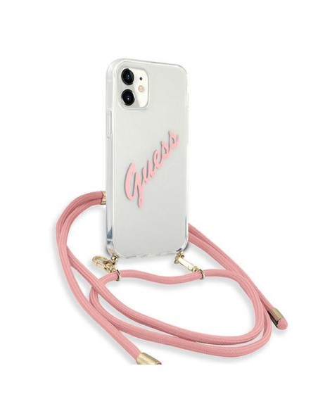 Guess Script Vintage dėklas iPhone 12 mini - rožinis Guess Script Vintage dėklas iPhone 12 mini - rožinis