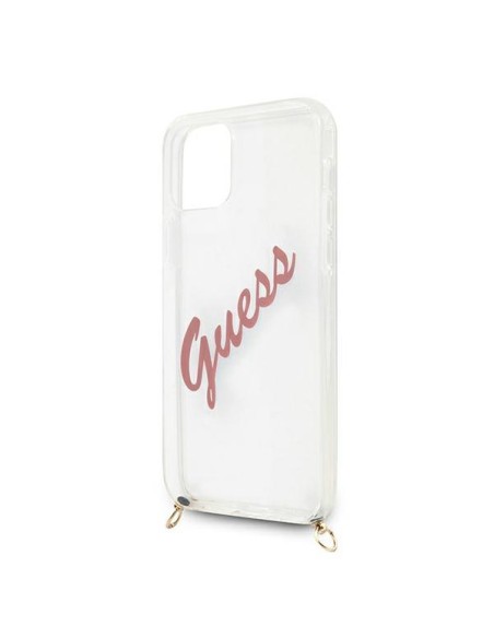 Guess Script Vintage dėklas iPhone 12 mini - rožinis Guess Script Vintage dėklas iPhone 12 mini - rožinis