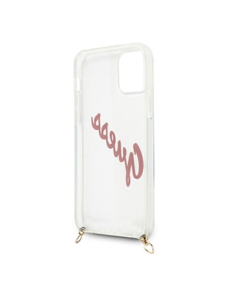 Guess Script Vintage dėklas iPhone 12 mini - rožinis Guess Script Vintage dėklas iPhone 12 mini - rožinis