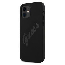 Guess Script Vintage dėklas iPhone 12 mini - juodas