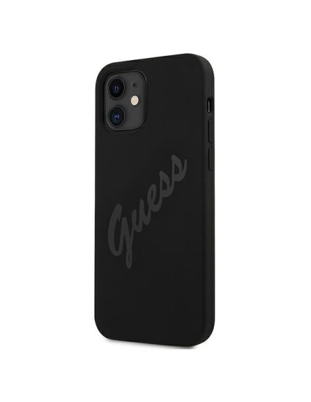 Guess Script Vintage dėklas iPhone 12 mini - juodas Guess Script Vintage dėklas iPhone 12 mini - juodas