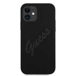Guess Script Vintage dėklas iPhone 12 mini - juodas