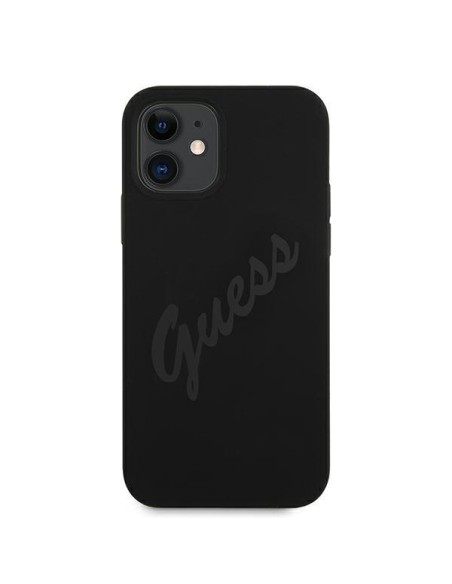 Guess Script Vintage dėklas iPhone 12 mini - juodas Guess Script Vintage dėklas iPhone 12 mini - juodas