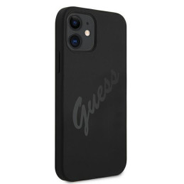 Guess Script Vintage dėklas iPhone 12 mini - juodas