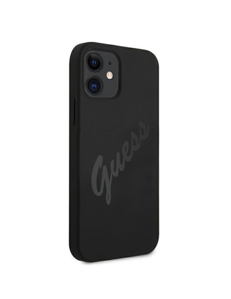 Guess Script Vintage dėklas iPhone 12 mini - juodas Guess Script Vintage dėklas iPhone 12 mini - juodas