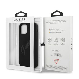 Guess Script Vintage dėklas iPhone 12 mini - juodas