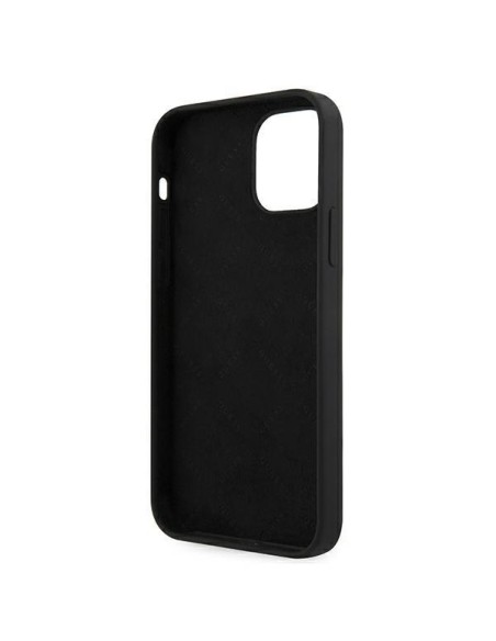 Guess Silicone Vintage dėklas iPhone 12 mini - juodai baltas Guess Silicone Vintage dėklas iPhone 12 mini - juodai baltas