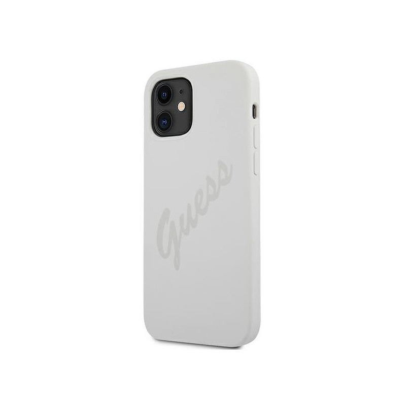 Guess Script Vintage dėklas iPhone 12 mini - kreminis
