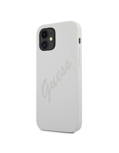 Guess Script Vintage dėklas iPhone 12 mini - kreminis Guess Script Vintage dėklas iPhone 12 mini - kreminis