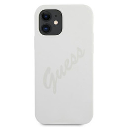 Guess Script Vintage dėklas iPhone 12 mini - kreminis
