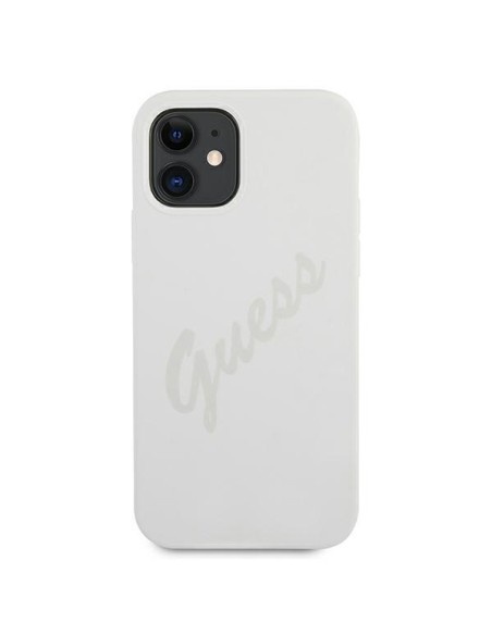 Guess Script Vintage dėklas iPhone 12 mini - kreminis Guess Script Vintage dėklas iPhone 12 mini - kreminis