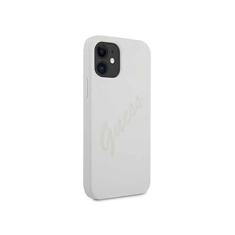 Guess Script Vintage dėklas iPhone 12 mini - kreminis