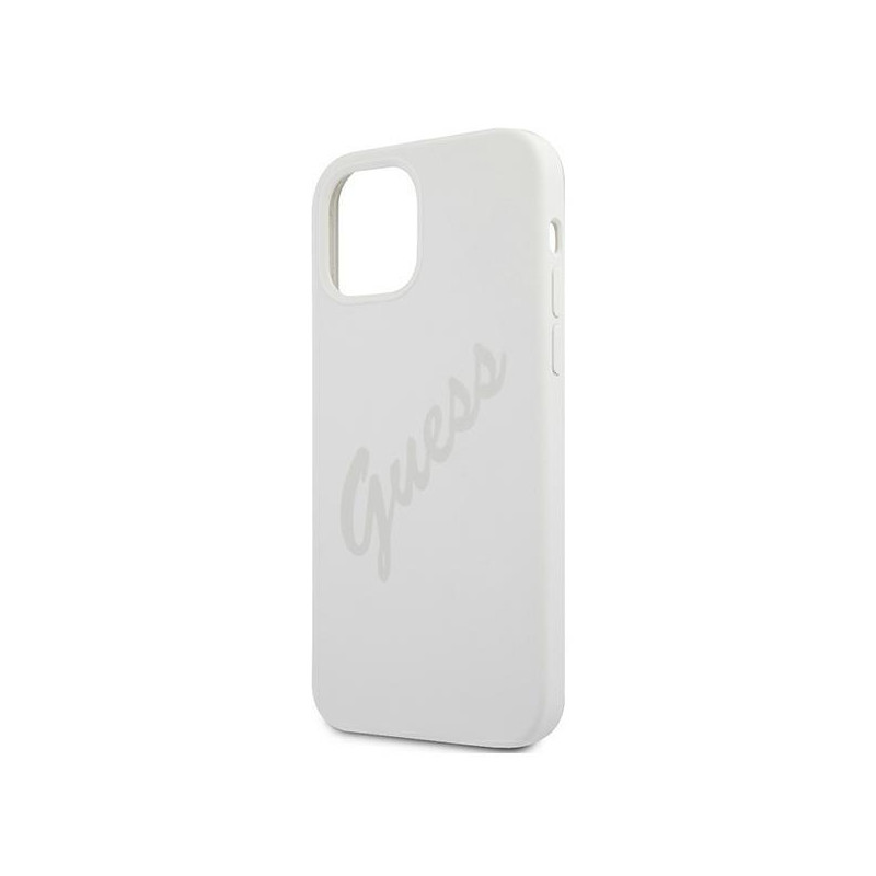 Guess Script Vintage dėklas iPhone 12 mini - kreminis