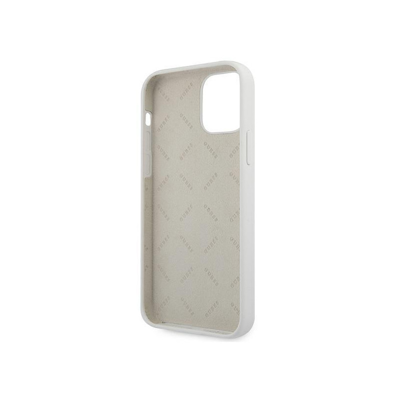 Guess Script Vintage dėklas iPhone 12 mini - kreminis