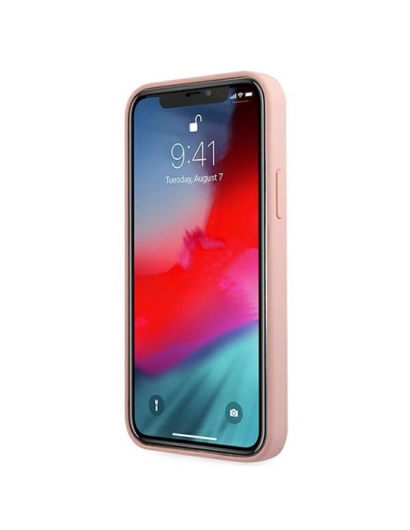 Guess Silicone Vintage dėklas iPhone 12 mini - rožinė ir žalia