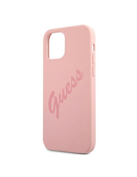 Guess Script Vintage dėklas iPhone 12 mini - rožinis Guess Script Vintage dėklas iPhone 12 mini - rožinis