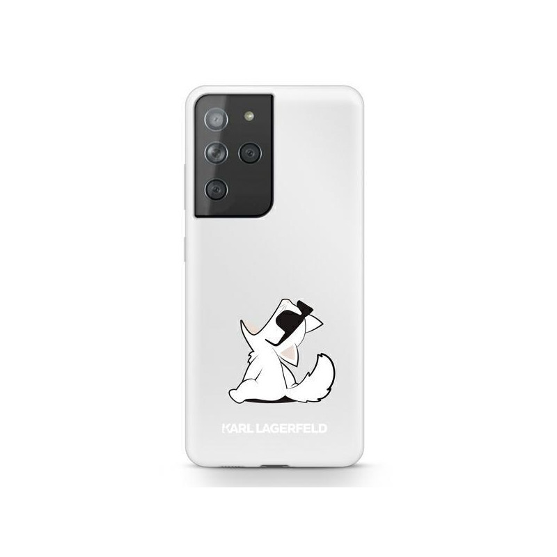 Karl Lagerfeld Choupette Fun dėklas Samsung Galaxy S21 Ultra - skaidrus Karl Lagerfeld Choupette Fun dėklas Samsung Galaxy S21 Ultra - skaidrus