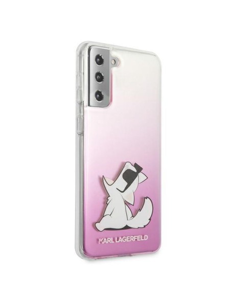 Karl Lagerfeld Choupette Fun dėklas, skirtas Samsung Galaxy S21+ - rožinis Karl Lagerfeld Choupette Fun dėklas, skirtas Samsung Galaxy S21+ - rožinis