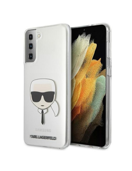 Karl Lagerfeld Karl& 39 s Head dėklas, skirtas Samsung Galaxy S21+ - skaidrus