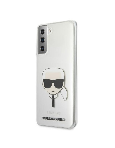 Karl Lagerfeld Karl& 39 s Head dėklas, skirtas Samsung Galaxy S21+ - skaidrus