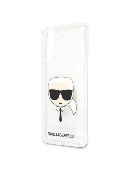 Karl Lagerfeld Karl& 39 s Head dėklas, skirtas Samsung Galaxy S21+ - skaidrus