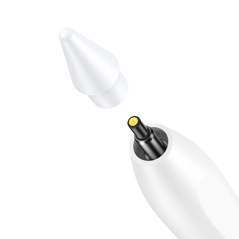 Rašiklis su LED indikatoriumi iPad baltam + USB-C laidu ir keičiamu aktyviuoju antgaliu