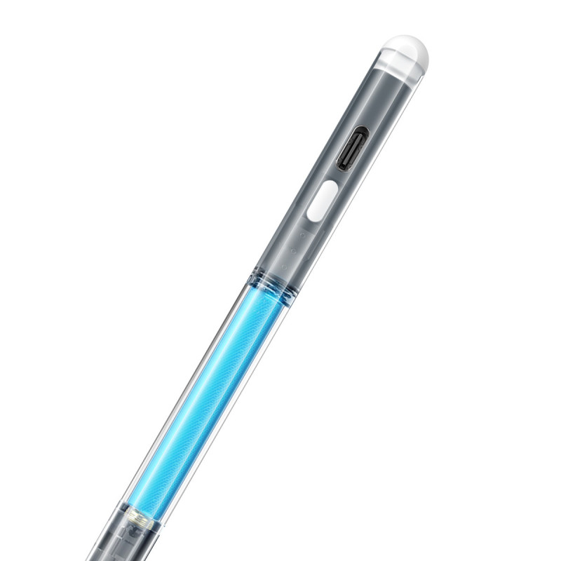 Rašiklis su LED indikatoriumi iPad baltam + USB-C laidu ir keičiamu aktyviuoju antgaliu