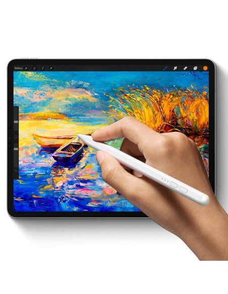 Rašiklis su LED indikatoriumi iPad baltam + USB-C laidu ir keičiamu aktyviuoju antgaliu Rašiklis su LED indikatoriumi iPad baltam + USB-C laidu ir keičiamu aktyviuoju antgaliu