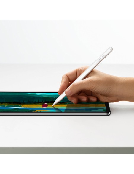 Rašiklis su LED indikatoriumi iPad baltam + USB-C laidu ir keičiamu aktyviuoju antgaliu Rašiklis su LED indikatoriumi iPad baltam + USB-C laidu ir keičiamu aktyviuoju antgaliu