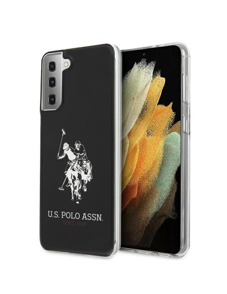 JAV Polo Assn byla Blizgus didelis logotipas Samsung Galaxy S21+ – juodas JAV Polo Assn byla Blizgus didelis logotipas Samsung Galaxy S21+ – juodas