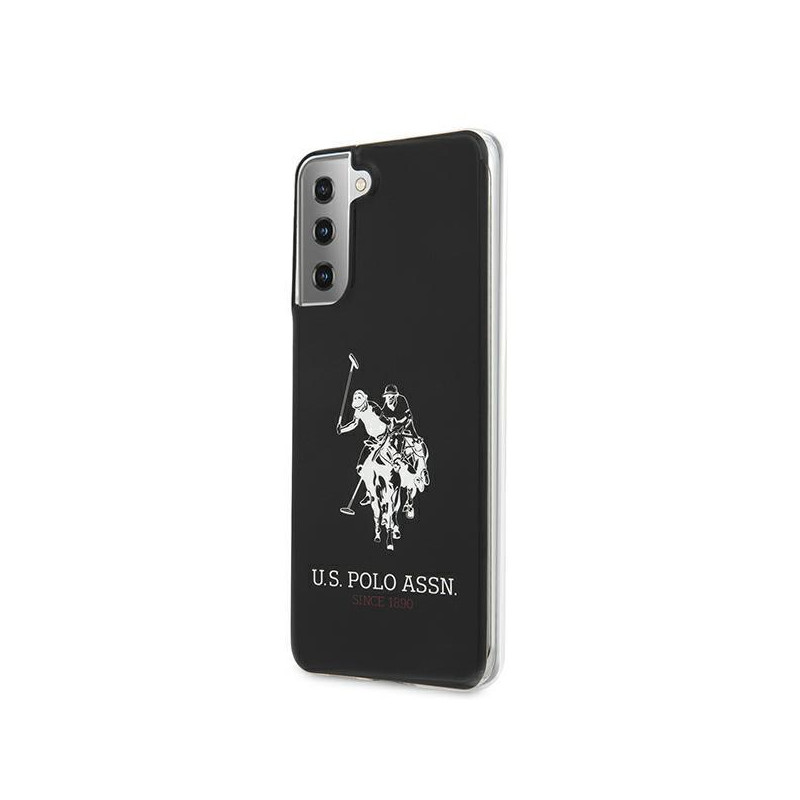 JAV Polo Assn byla Blizgus didelis logotipas Samsung Galaxy S21+ – juodas