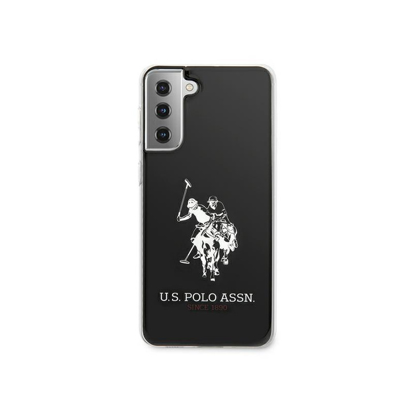 JAV Polo Assn byla Blizgus didelis logotipas Samsung Galaxy S21+ – juodas