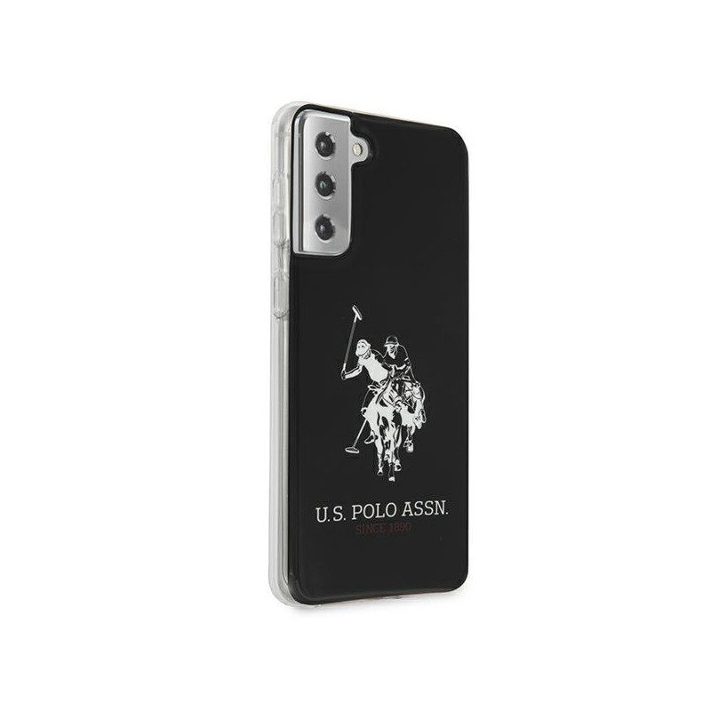 JAV Polo Assn byla Blizgus didelis logotipas Samsung Galaxy S21+ – juodas