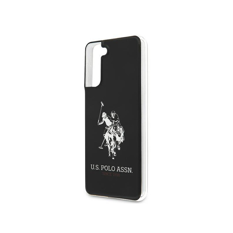 JAV Polo Assn byla Blizgus didelis logotipas Samsung Galaxy S21+ – juodas